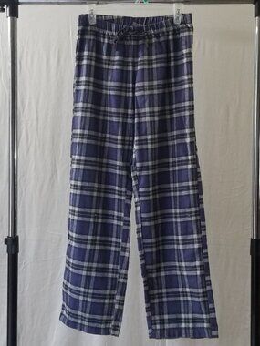Mens Natural Reflections Small Plaid Drawstring Pajama Bottoms Pants
